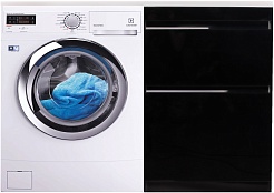 Style Line Мебель для ванной Даймонд 120 R Glass Люкс Plus черная – фотография-2